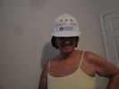 b. Janet-Anne models her new hard hat (683x512, 65.1 kilobytes)